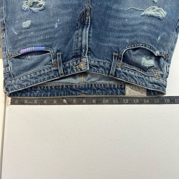 Polo Ralph Lauren Paint Splatter Jeans Women’s 28 Distressed Repair Slim Denim - Picture 12 of 16